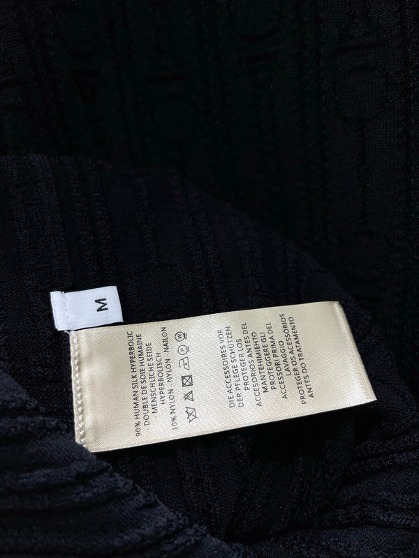 Hermes Print Knit Short-Sleeve T-Shirt Black in Silk Hyperbolic 122650