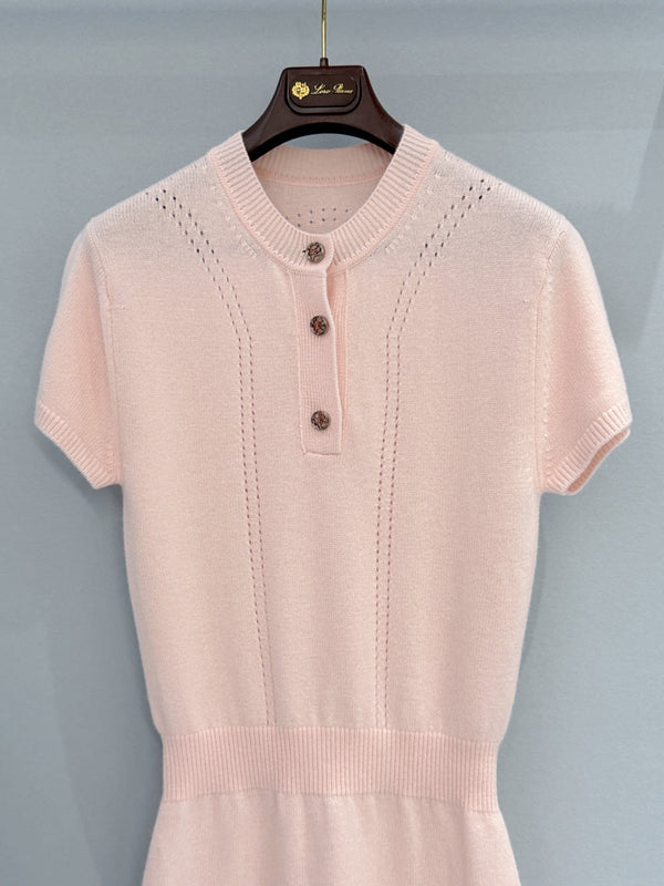 Hermes Pink Knit Dress 106014