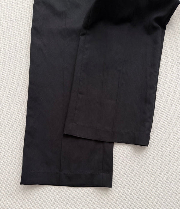 Hermès 26SS Pantalon Large Court Noir en Coton 938210