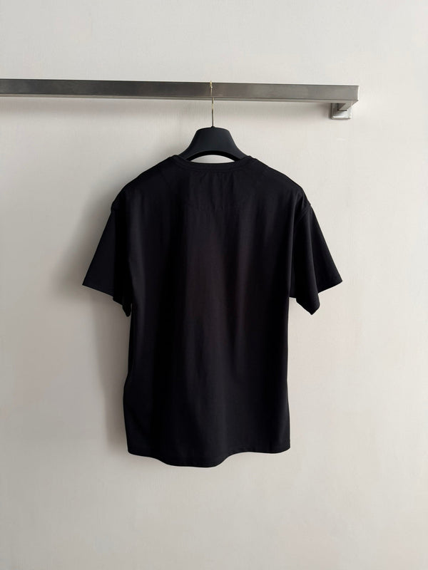Hermes 26 Short-sleeved Printed T-shirt Black in Cotton 888724
