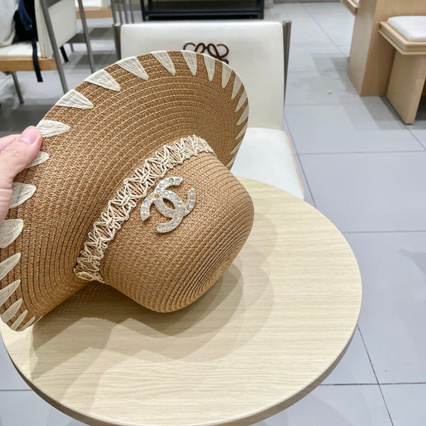 Chapeau de paille Chanel 25 beige 197912