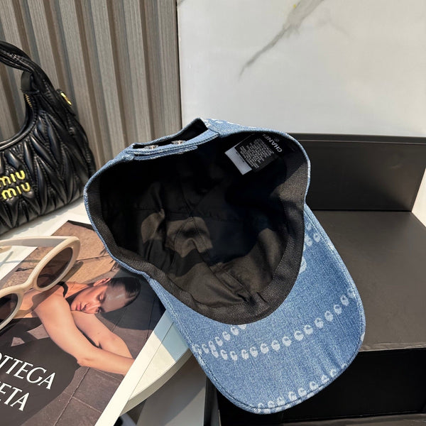 Casquette Chanel Bleu clair en Jean 197872
