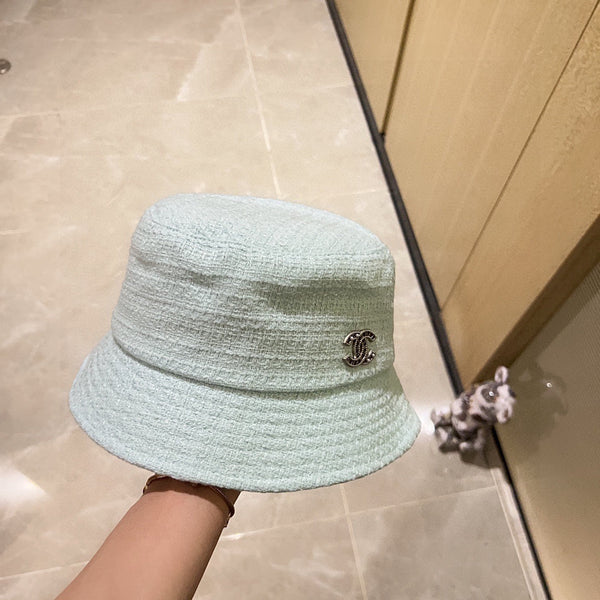 Chanel Chapeau de pêcheur Vert Menthe en Tissu 197683