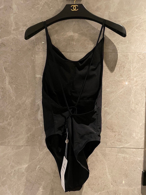 Combinaison de bain Chanel noire en coton 195169