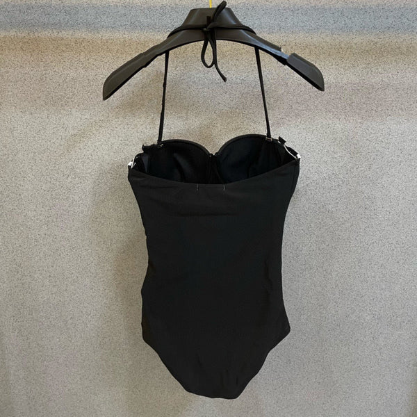 Maillot de bain une pièce Chanel noir en coton 195027