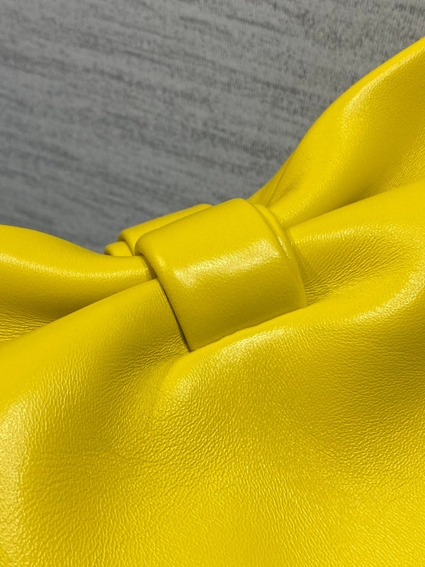 Sac à bandoulière Dior 26 Bow en agneau jaune