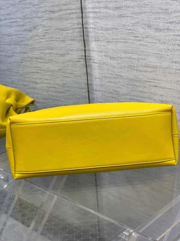 Sac à bandoulière Dior 26 Bow en agneau jaune