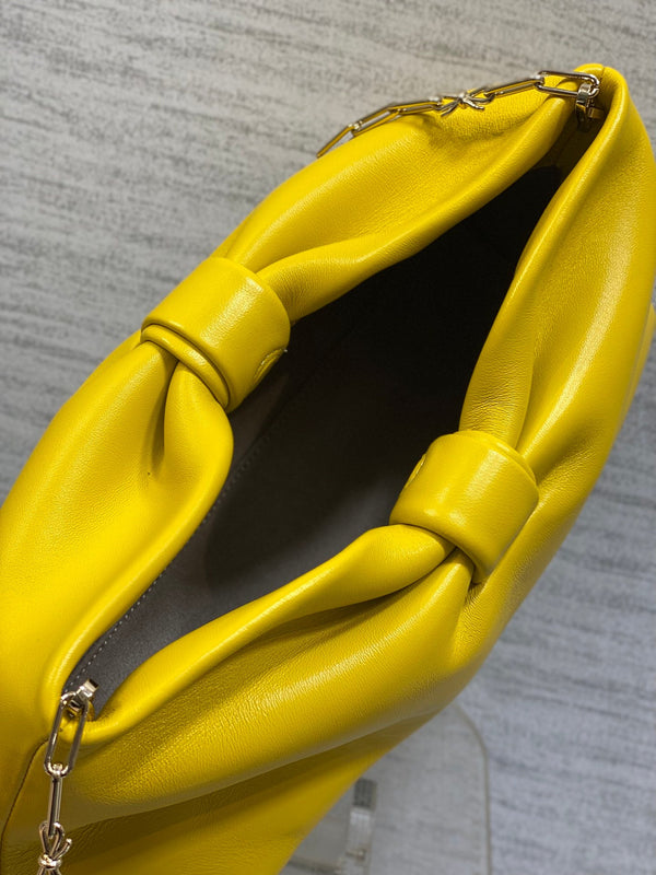 Sac à bandoulière Dior 26 Bow en agneau jaune