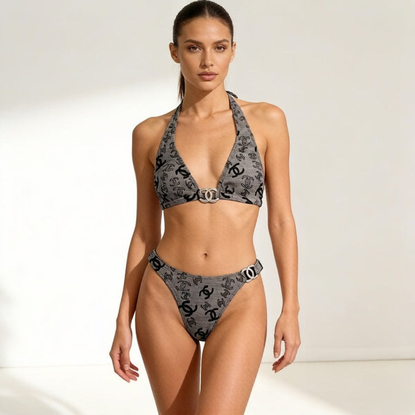 Chanel Bikini Gris en Coton 201812