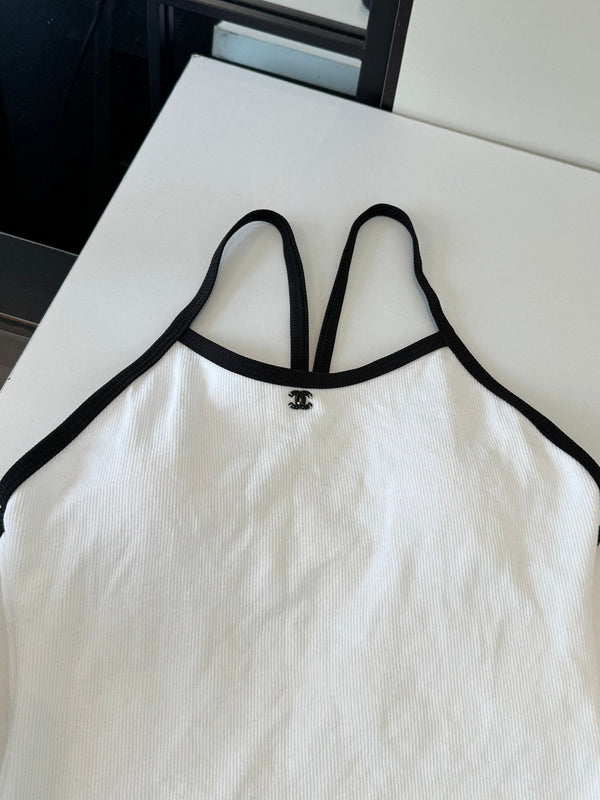 Maillot de bain une pièce Chanel Blanc en Coton 201807