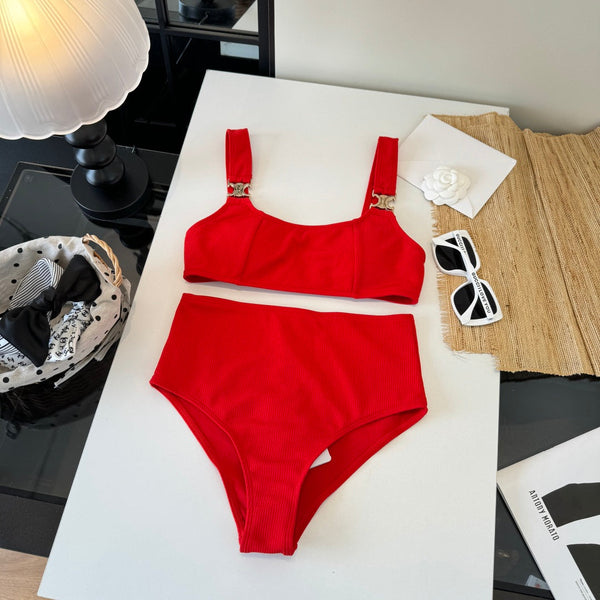 Celine Swimsuits Red Cotton 201806