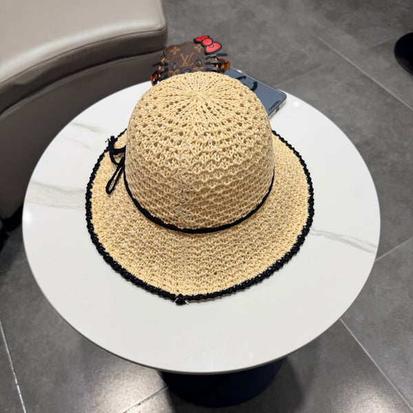 Chapeau de Pêcheur Chanel Beige en Paille 201671