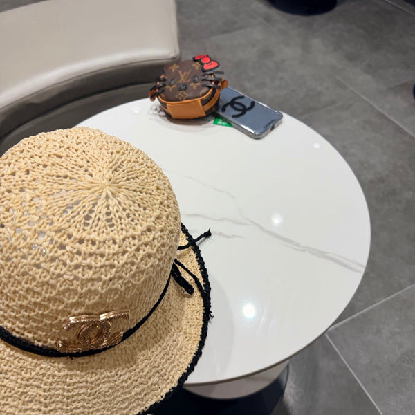 Chapeau de Pêcheur Chanel Beige en Paille 201671