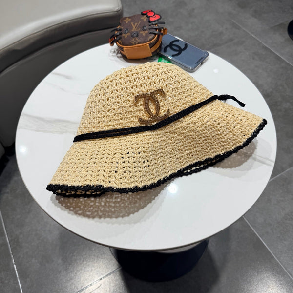 Chapeau de Pêcheur Chanel Beige en Paille 201671