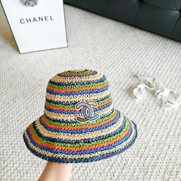 Bob Chanel arc-en-ciel en paille 201577