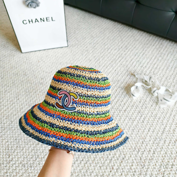 Bob Chanel arc-en-ciel en paille 201577