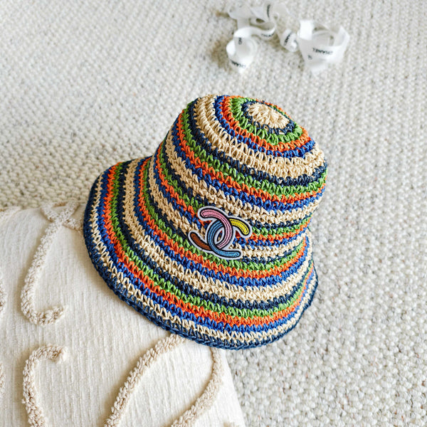 Bob Chanel arc-en-ciel en paille 201577