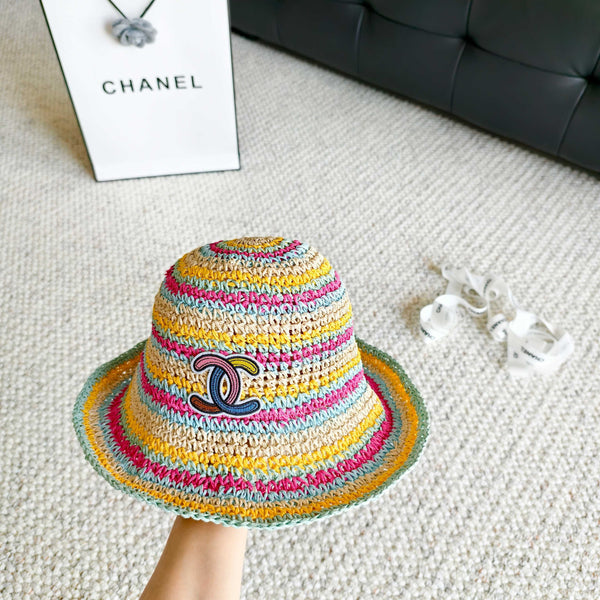 Chapeau Bob Chanel Arc-en-Ciel en Paille 201576