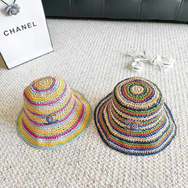 Chapeau Bob Chanel Arc-en-Ciel en Paille 201576