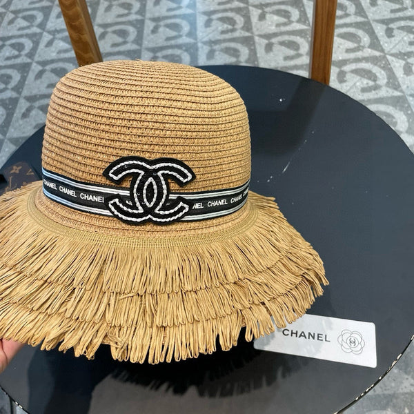 Bob Chanel en paille coloris camel 205631