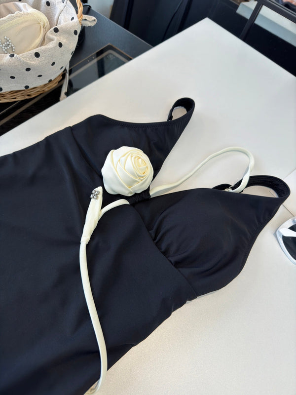 Chanel Maillot de bain une pièce Noir en coton polyester 204710