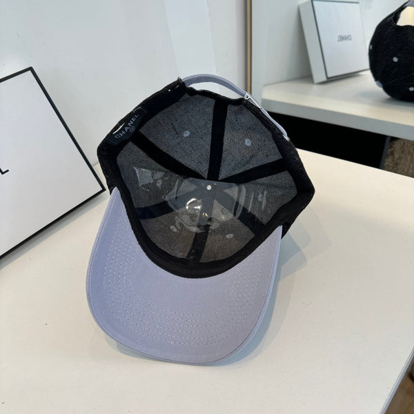 Chanel Baseball Cap Black Gray in Cotton 205357