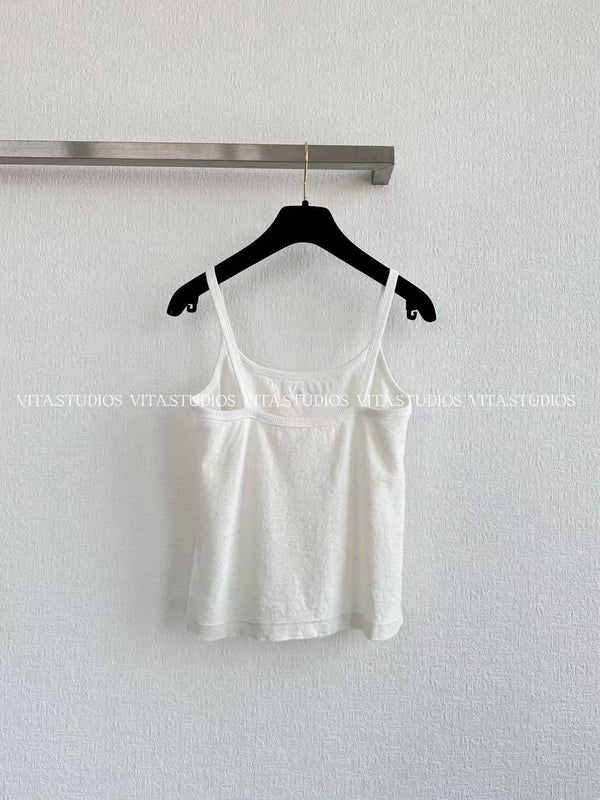 CC 26 Caraco Tricot Blanc en Lin 196150