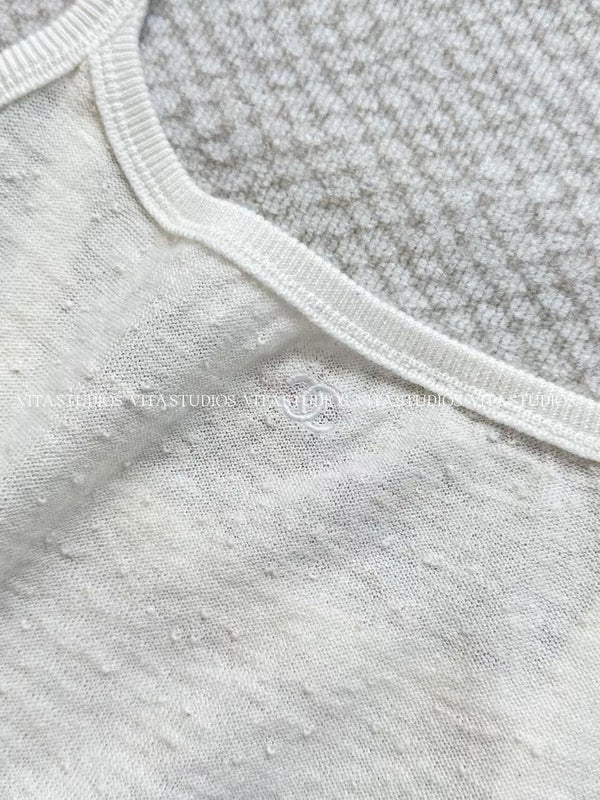 CC 26 Caraco Tricot Blanc en Lin 196150