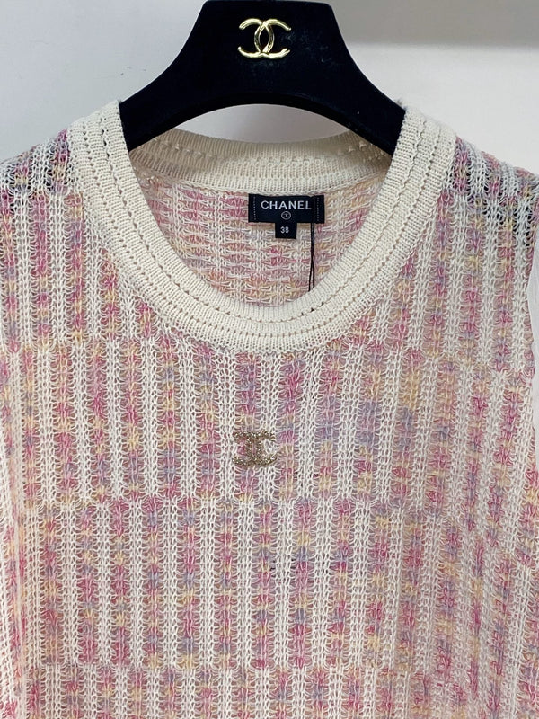 Chanel Manches courtes Manches bouffantes Rose en Laine 194335