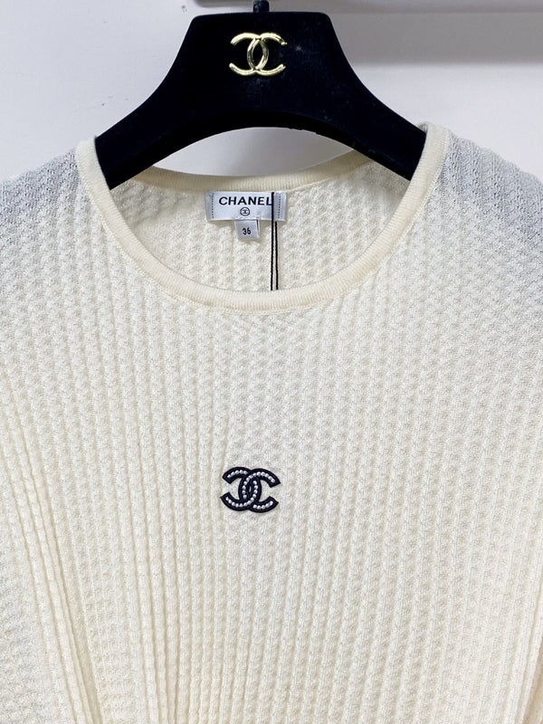 Chanel Vest Cream in Tencel 194296