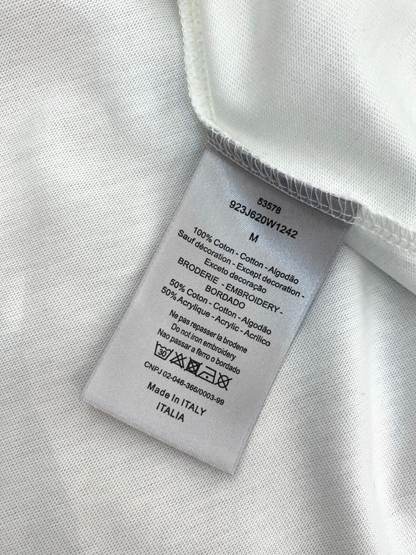 T-shirt Dior Col Rond Manches Courtes Blanc en Coton 200639