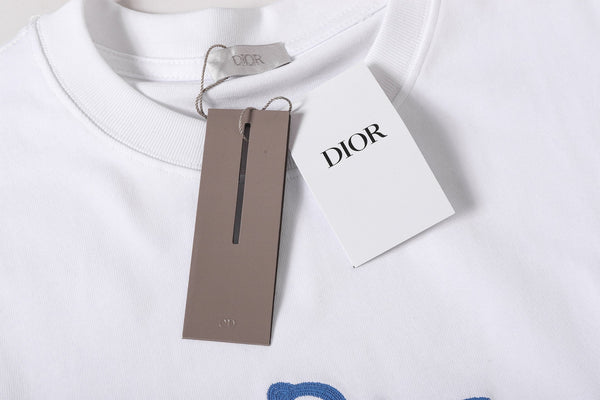 T-shirt à manches courtes Dior 26SS Logo Blanc en Coton 197755