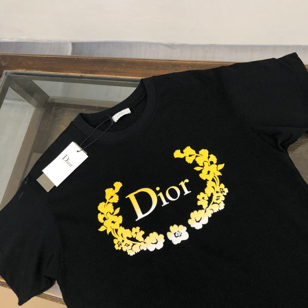 T-shirt ras du cou manches courtes Dior noir en coton 181970