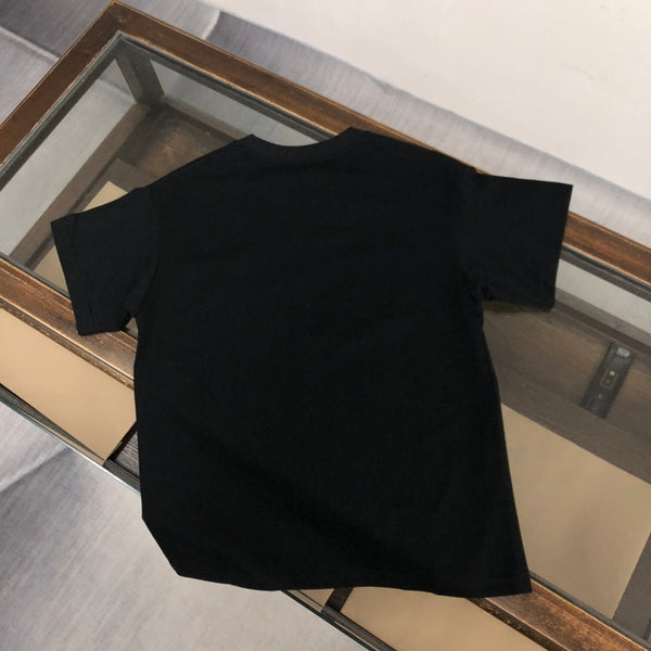 T-shirt ras du cou manches courtes Dior noir en coton 181970