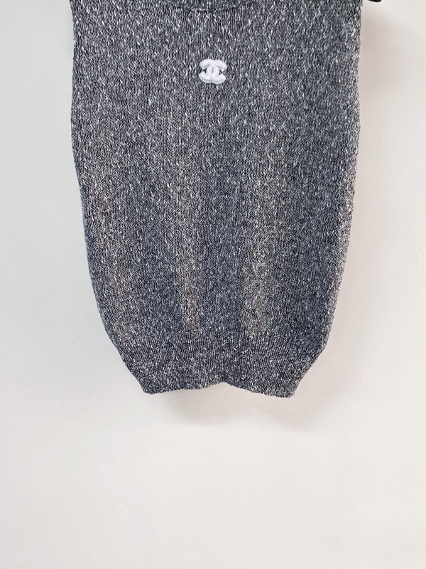 Gilet Chanel Gris en Coton Nitrile 208002