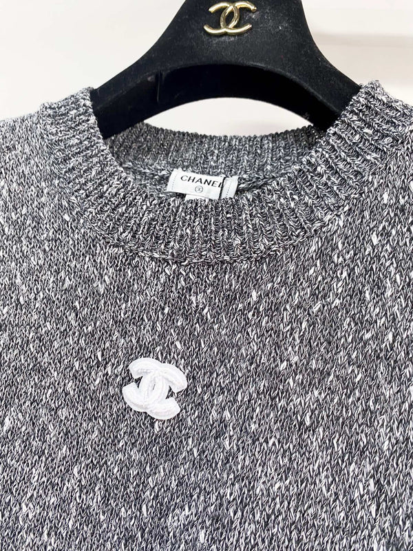 Gilet Chanel Gris en Coton Nitrile 208002