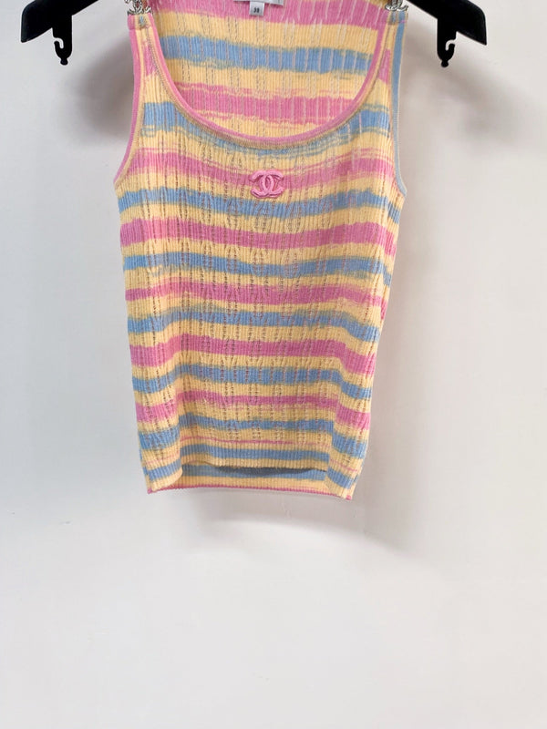 CC Two-Tone Vest Pink Colorful in Wool 207974