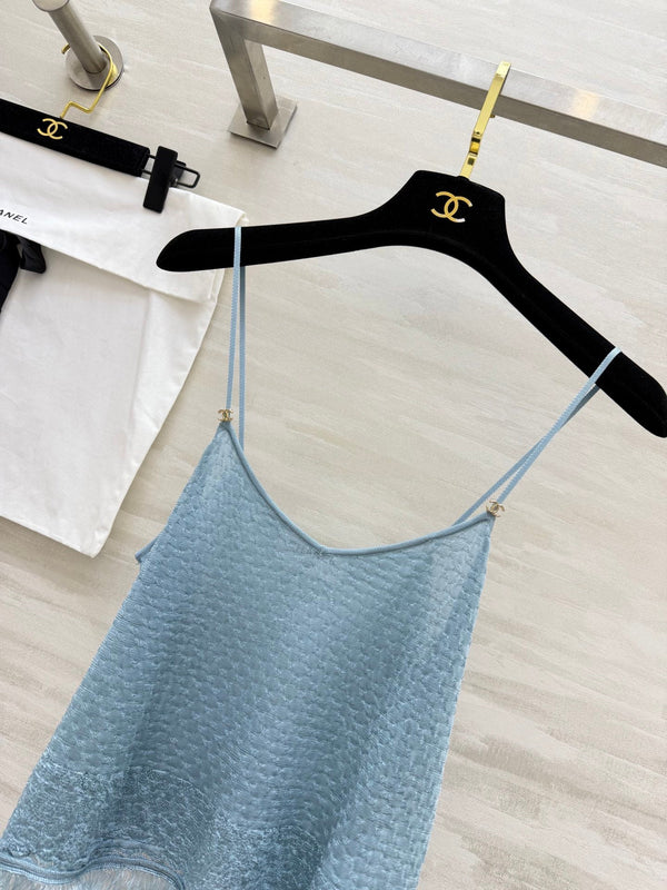 Chanel Tank Top Blue in Viscose 207948