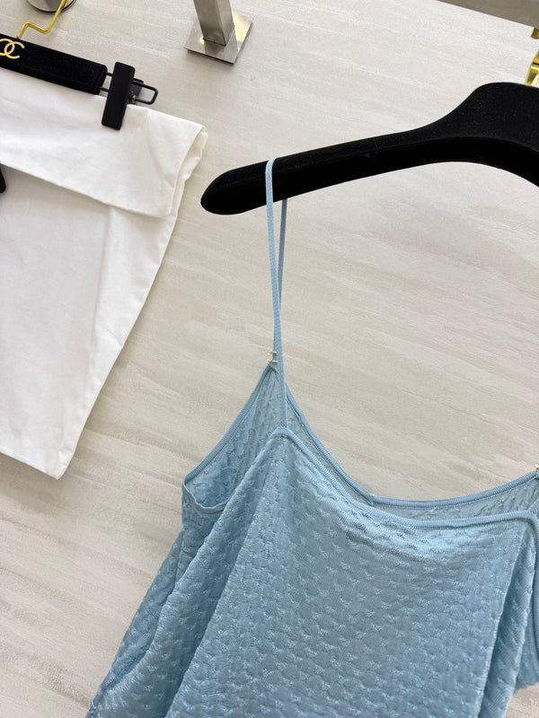 Chanel Tank Top Blue in Viscose 207948