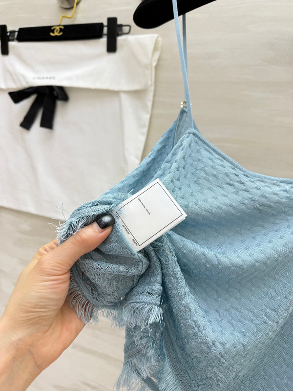 Chanel Tank Top Blue in Viscose 207948