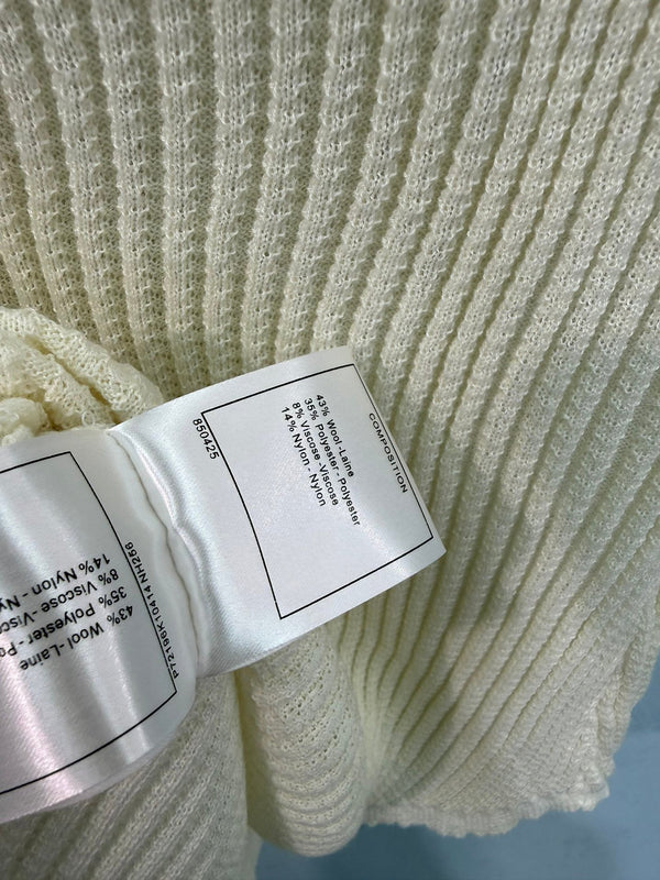 Gilet en Maille Chanel Crème en Laine 212276