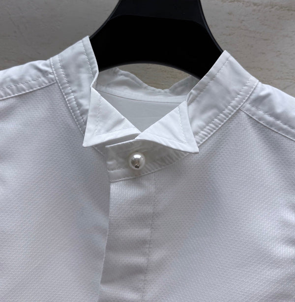 Chanel 26S White Long-sleeved Shirt in Cotton 207612