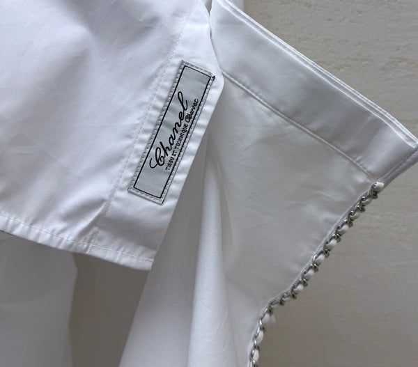 Chanel 26S White Long-sleeved Shirt in Cotton 207612