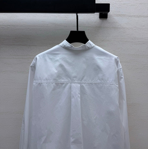 Chanel 26S White Long-sleeved Shirt in Cotton 207612