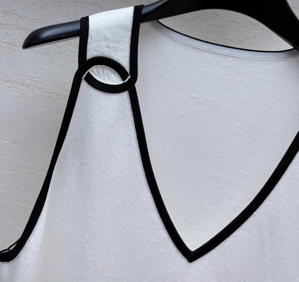 Chanel 26S Vest White in Silk 204926