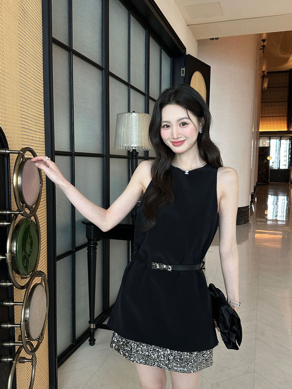 Robe Noire Héritière Chanel en Acétate 202471