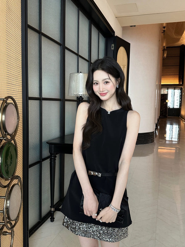 Robe Noire Héritière Chanel en Acétate 202471