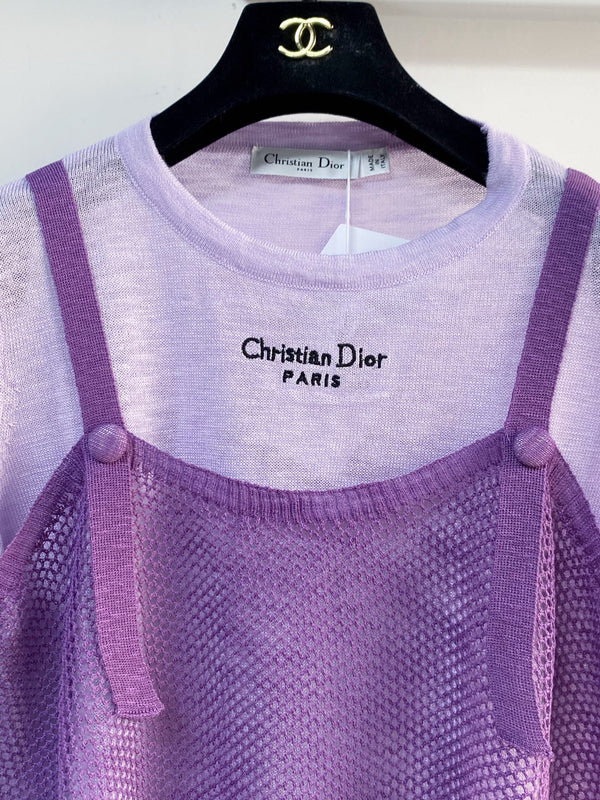 T-Shirt Manches Courtes Dior Violet en Acrylique 203995