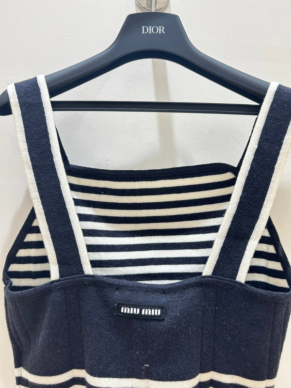 Miumiu Tank Top Navy Blue in Wool 205699
