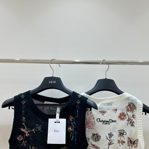 Dior Vest Elegant Floral in Wool Mohair